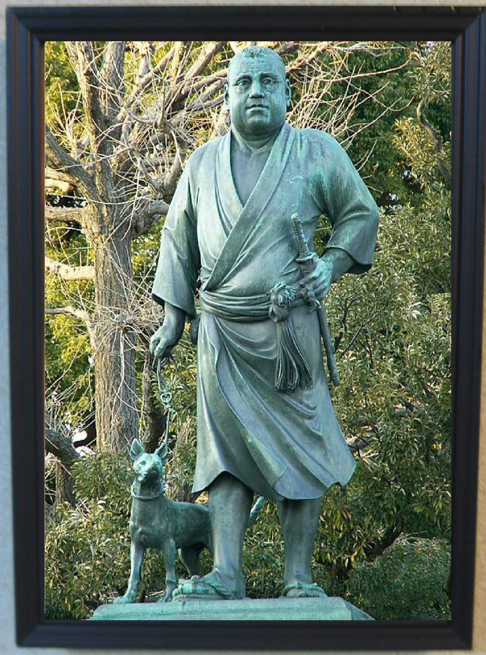 Amazon.co.jp: Genius Collections 西郷隆盛 ポスター 額付き 壁掛け